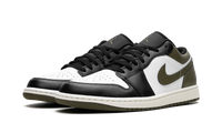 Air Jordan 1 Low Black Toe Medium Olive 553558 092