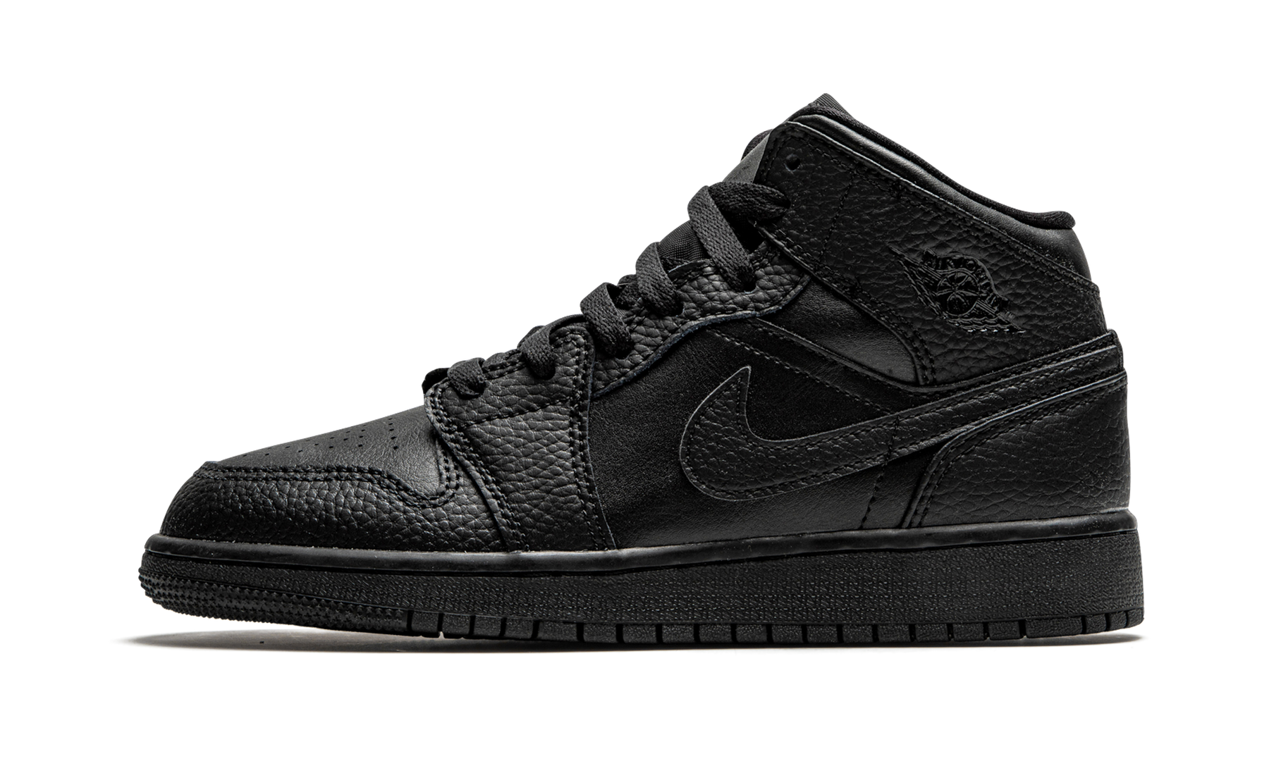 Air Jordan 1 Mid GS Triple Black 554725 091