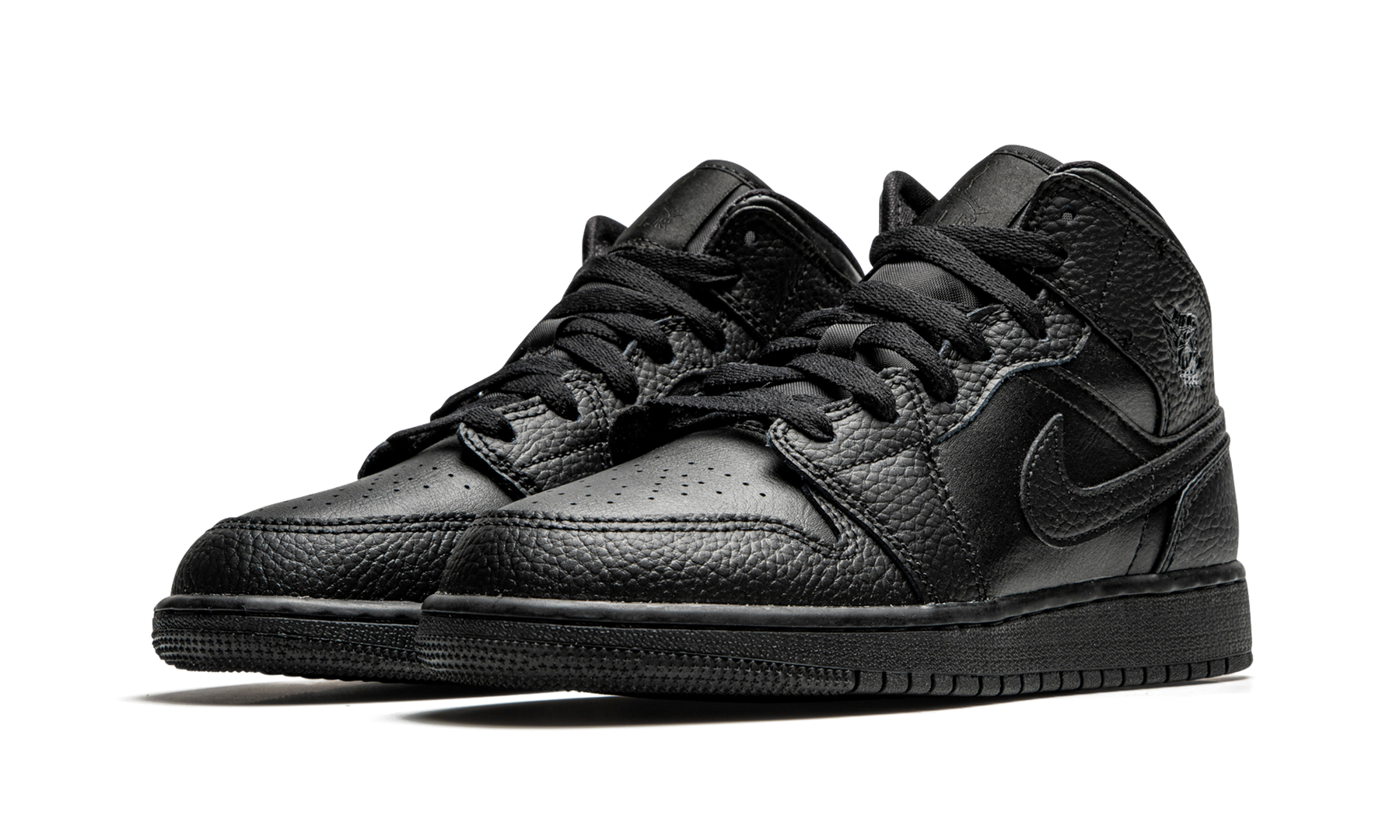 Air Jordan 1 Mid GS Triple Black 554725 091