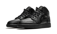 Air Jordan 1 Mid GS Triple Black 554725 091