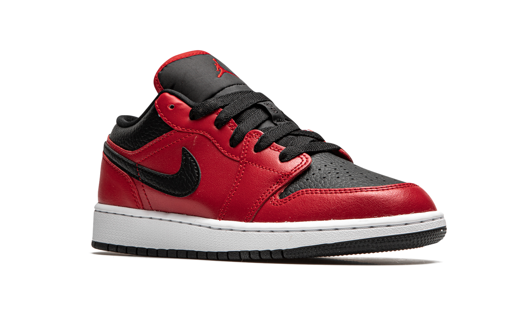 Air Jordan 1 Low GS Black Pebbled 553560 605