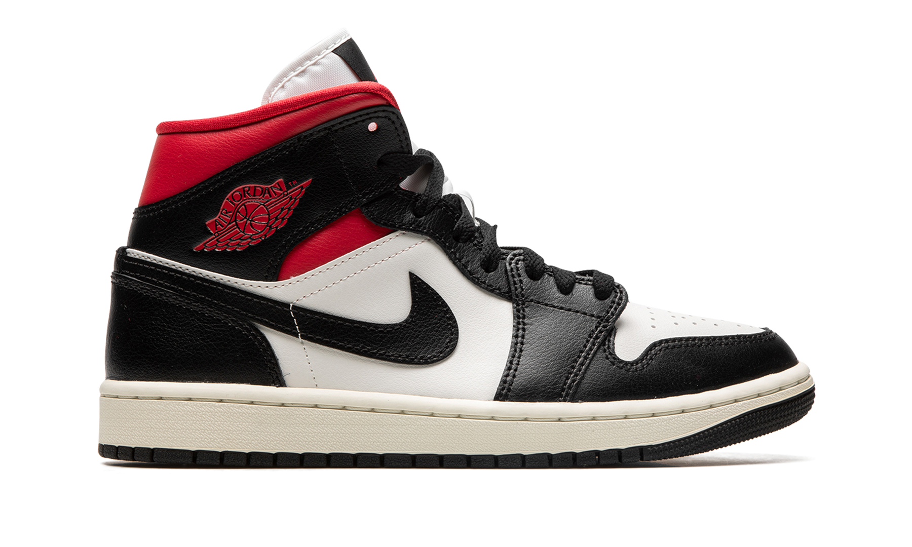 AIR JORDAN 1 MID WMNS Black / Gym Red / Sail BQ6472 061