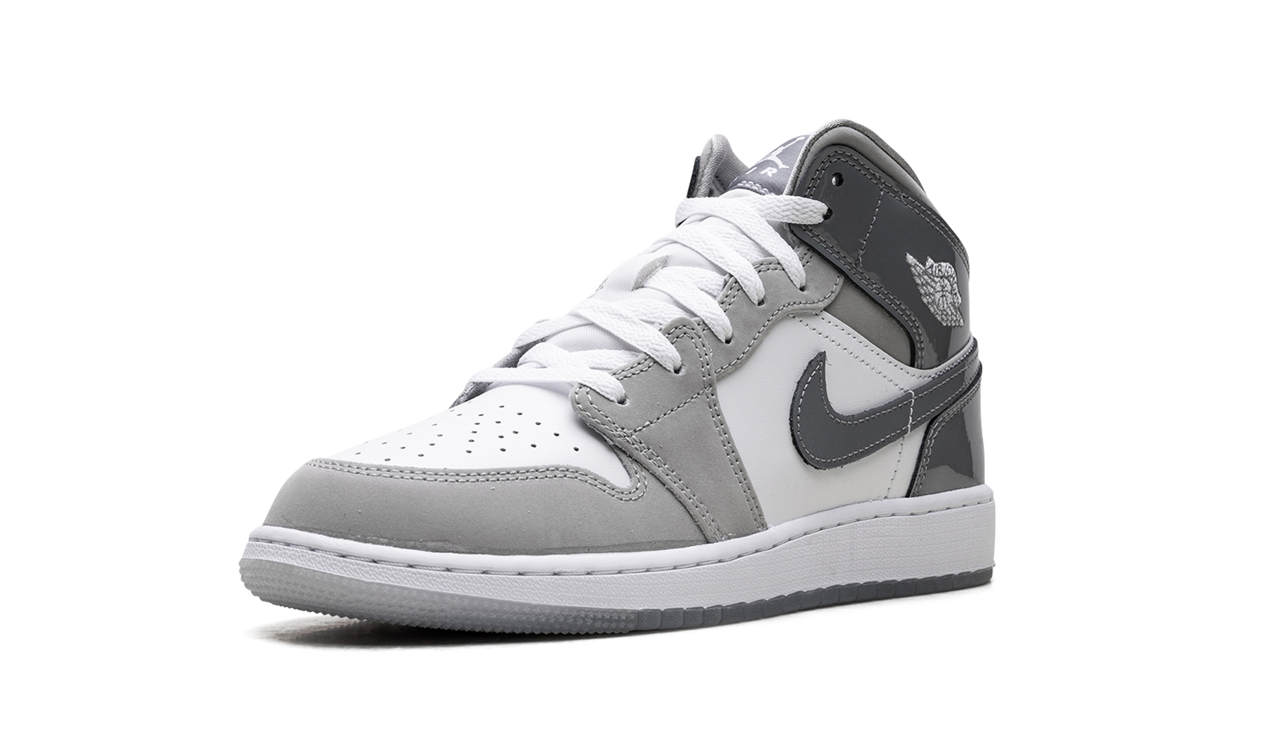 Jordan 1 Mid GS White Medium Cool Grey HF3193 100