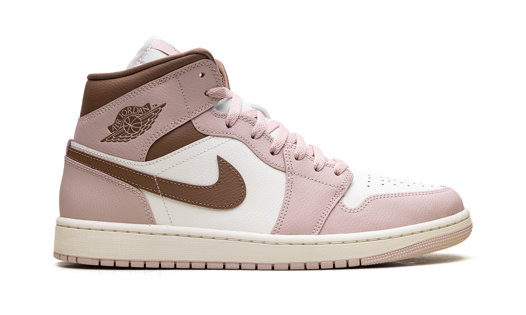Jordan 1 Mid WMNS Pink Oxford Brown BQ6472 620
