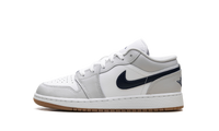 Jordan 1 Low GS White Neutral Grey Gum Midnight Navy 553560 146