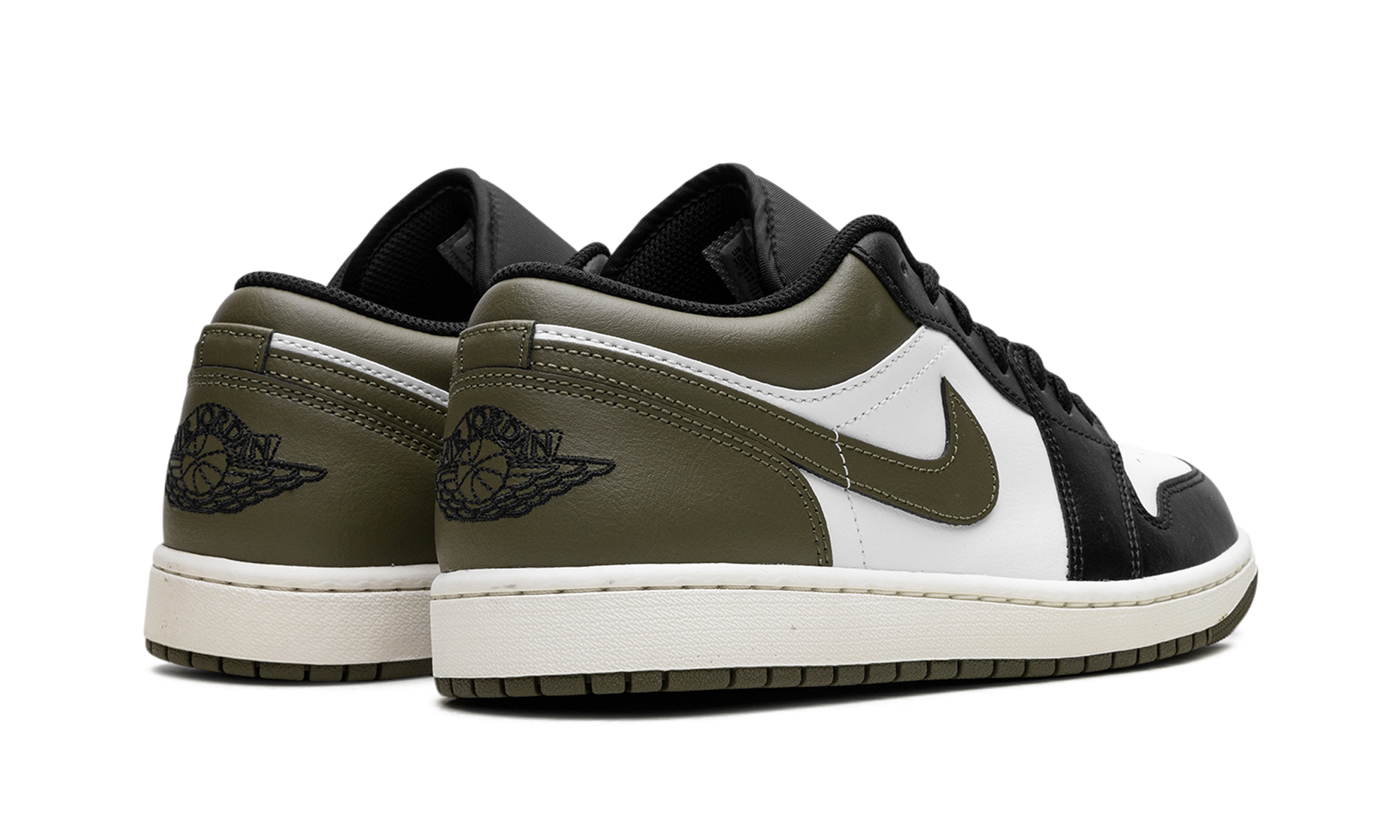 Air Jordan 1 Low Black Toe Medium Olive 553558 092