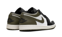 Air Jordan 1 Low Black Toe Medium Olive 553558 092