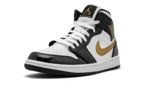 Air Jordan 1 Mid SE Black Gold Patent Leather 852542 007