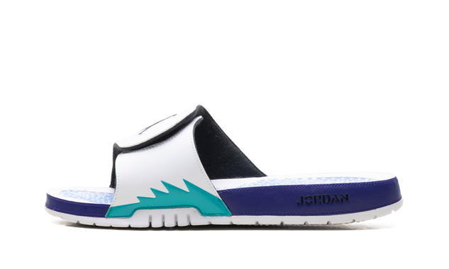 Jordan Hydro 5 Retro Slide White New Emerald Grape Ice Black 555501 103