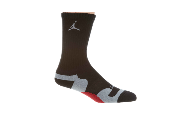 Jordan Game Dry Crew Socks Black Grey Red 441342 016