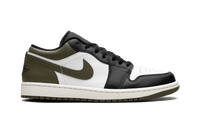Air Jordan 1 Low Black Toe Medium Olive 553558 092