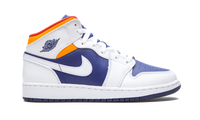 Air Jordan 1 Mid GS White Deep Royal Blue 554725 131