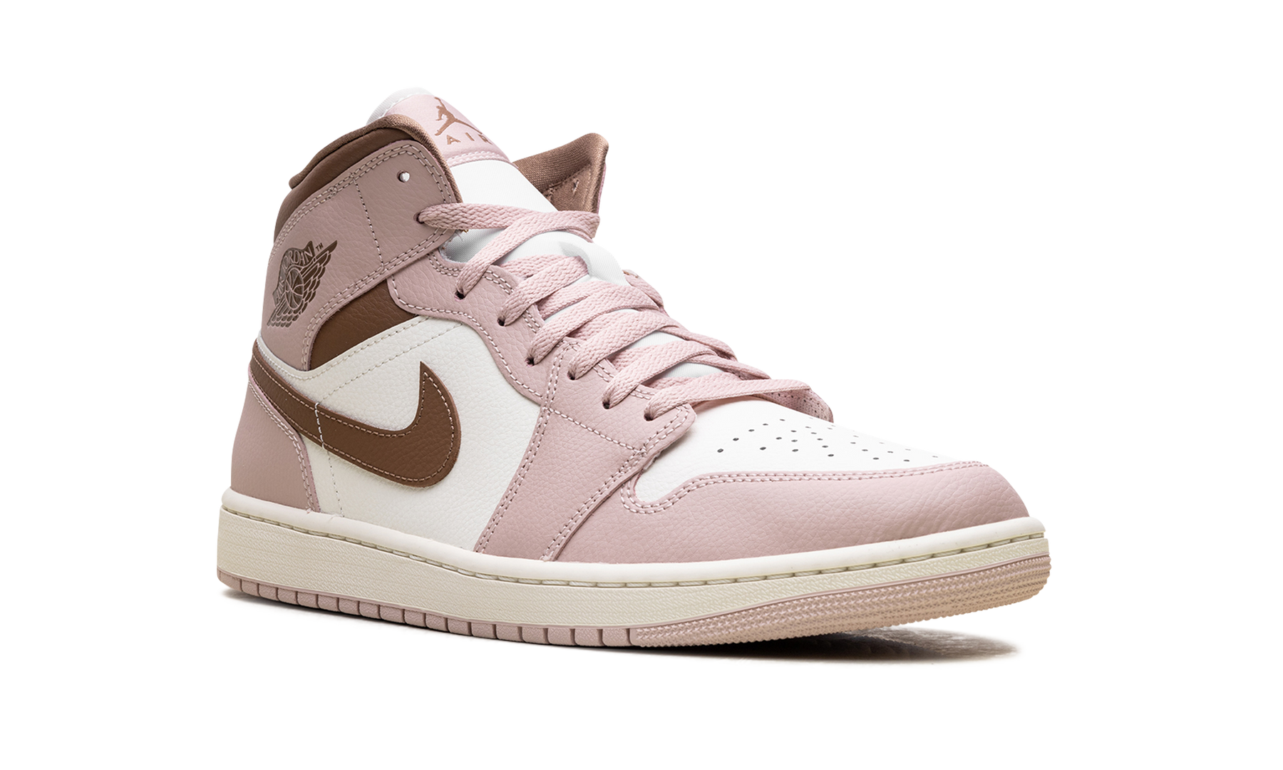 Jordan 1 Mid WMNS Pink Oxford Brown BQ6472 620