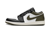 Air Jordan 1 Low Black Toe Medium Olive 553558 092
